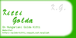 kitti golda business card